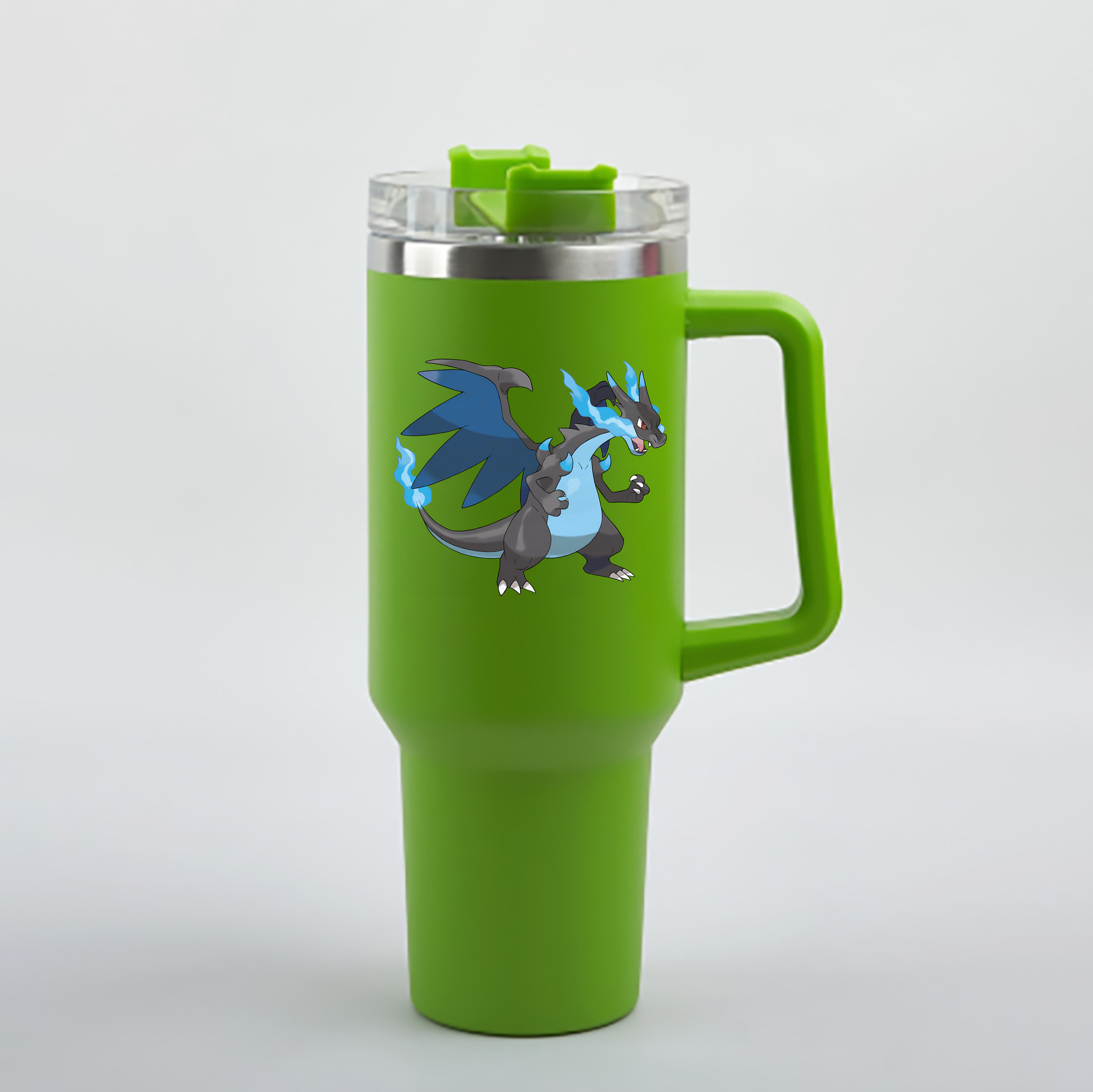 （画像用） ポケットモンスター Pokémon 1200mL車用タンブラー - クリスタルステッカー（プラスチックストロー付き）